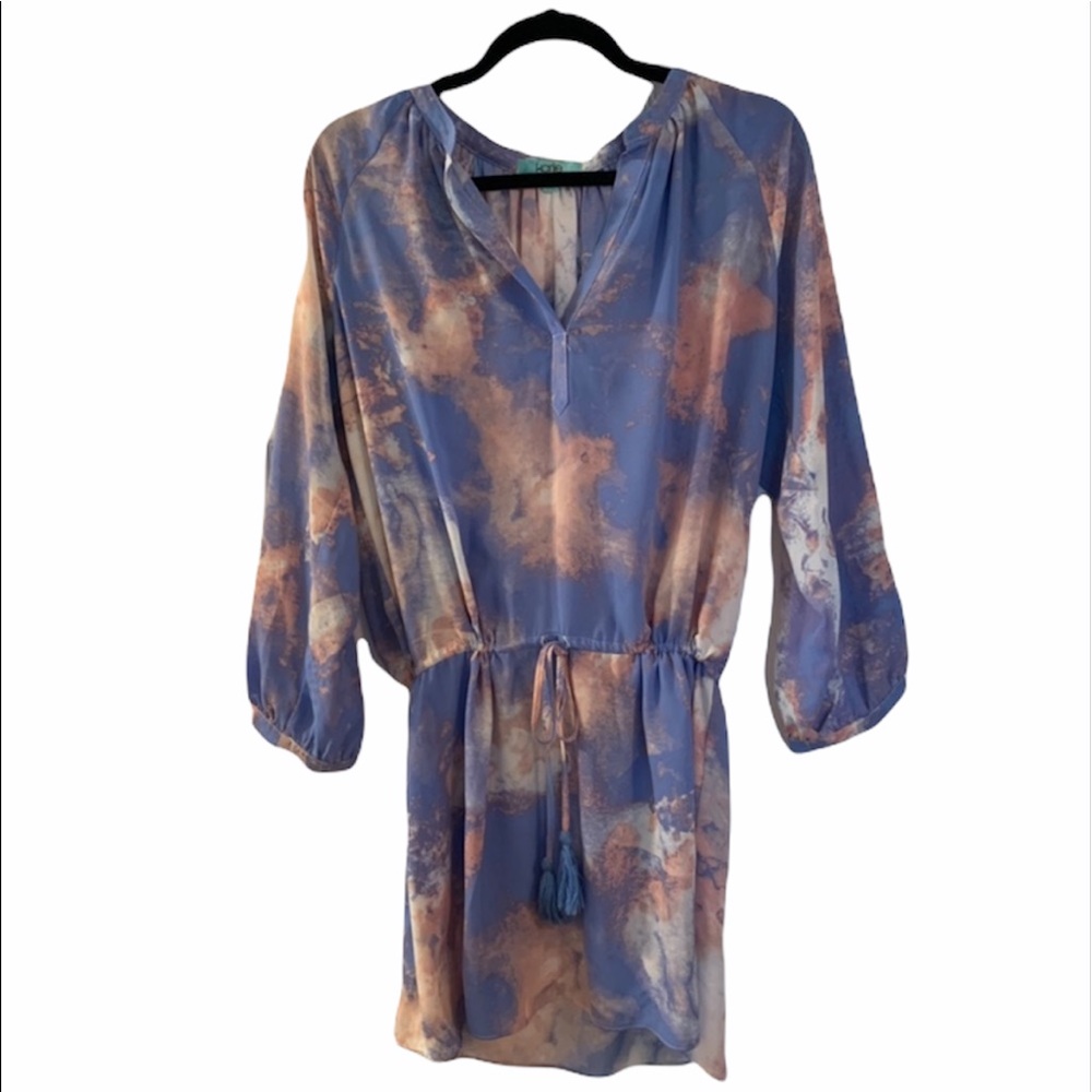 5/$25 Boutique KARLIE blue & pink tie dye dress